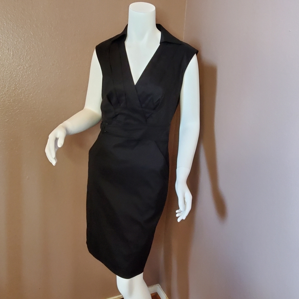 NWT ANN TAYLOR black sheath dress 0 Tall